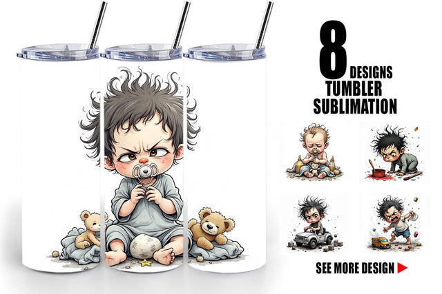 Tumbler Grumpy Baby Sublimation artnoy 