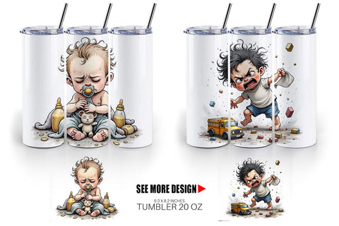Tumbler Grumpy Baby Sublimation artnoy 