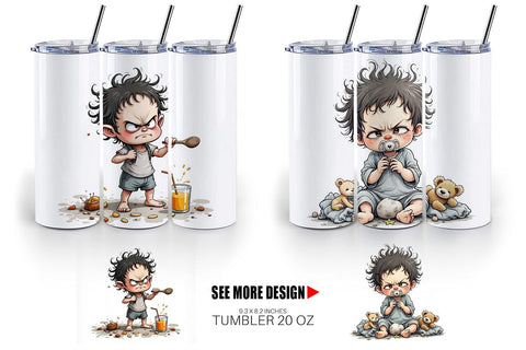 Tumbler Grumpy Baby Sublimation artnoy 