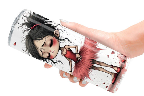 Tumbler Grumpy Ballerina Chaos Sublimation artnoy 