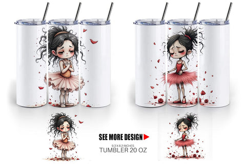 Tumbler Grumpy Ballerina Chaos Sublimation artnoy 