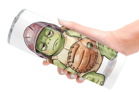 Tumbler Grumpy Baseball Outfielder Watercolor Sublimation artnoy 
