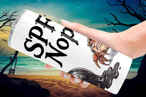 Tumbler Grumpy Beach Goth Typography Sublimation artnoy 