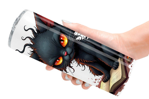 Tumbler Grumpy Black Cat Sublimation artnoy 