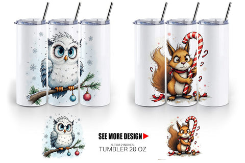 Tumbler Grumpy Christmas Critters Sublimation artnoy 