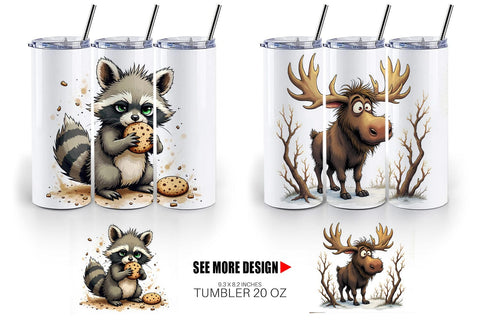 Tumbler Grumpy Christmas Critters Sublimation artnoy 