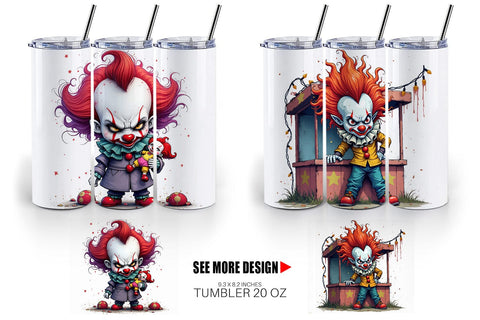 Tumbler Grumpy Clown Sublimation artnoy 