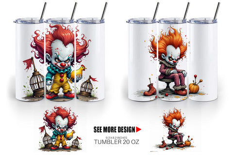 Tumbler Grumpy Clown Sublimation artnoy 