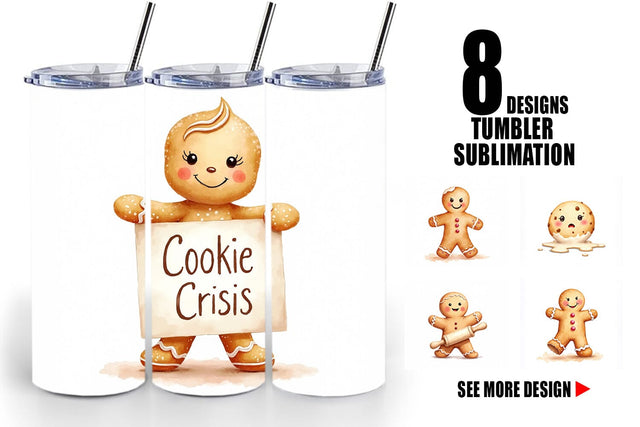 Tumbler Grumpy Cookies Sublimation artnoy 