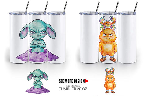 Tumbler Grumpy Cosmic Vacation Sublimation artnoy 