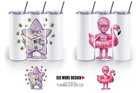 Tumbler Grumpy Cosmic Vacation Sublimation artnoy 