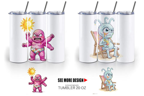 Tumbler Grumpy Cosmic Vacation Sublimation artnoy 