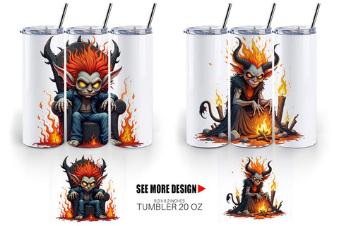 Tumbler Grumpy Demon Sublimation artnoy 