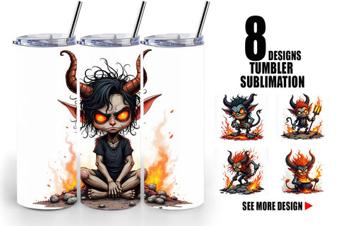 Tumbler Grumpy Demon Sublimation artnoy 