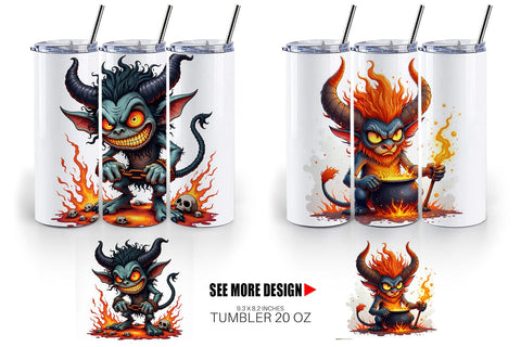 Tumbler Grumpy Demon Sublimation artnoy 