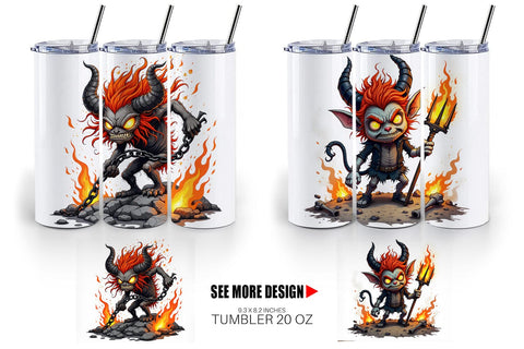Tumbler Grumpy Demon Sublimation artnoy 