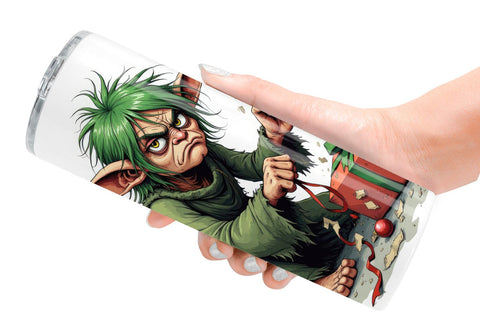 Tumbler Grumpy Elf Workshop Sublimation artnoy 