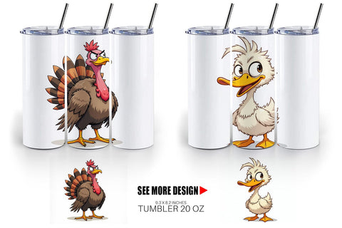 Tumbler Grumpy Farm Animals Sublimation artnoy 