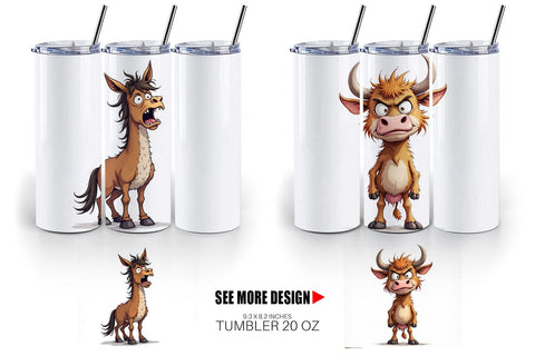 Tumbler Grumpy Farm Animals Sublimation artnoy 