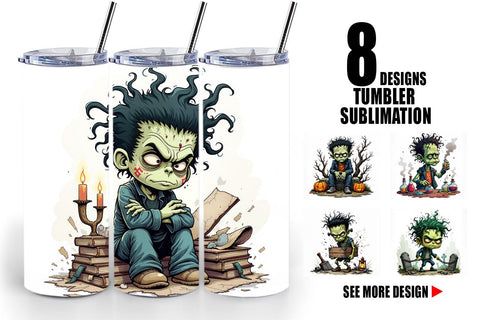 Tumbler Grumpy Frankenstein Sublimation artnoy 