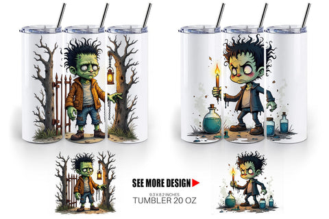 Tumbler Grumpy Frankenstein Sublimation artnoy 