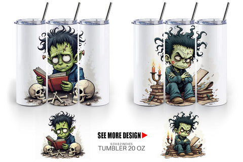 Tumbler Grumpy Frankenstein Sublimation artnoy 