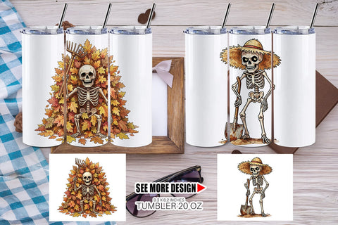 Tumbler Grumpy Garden Dad Bone Watercolor Sublimation artnoy 
