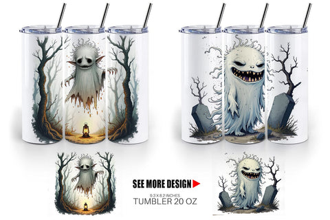 Tumbler Grumpy Ghost Sublimation artnoy 