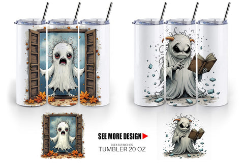 Tumbler Grumpy Ghost Sublimation artnoy 
