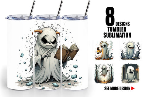 Tumbler Grumpy Ghost Sublimation artnoy 
