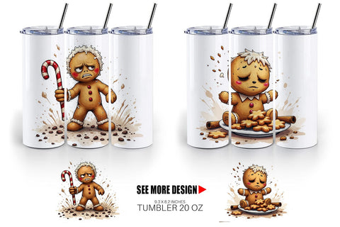 Tumbler Grumpy Gingerbread Gang Sublimation artnoy 