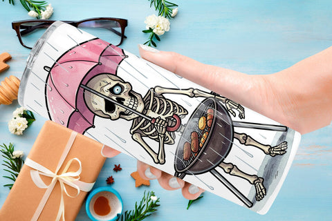 Tumbler Grumpy Grill Dad Bone Watercolor Sublimation artnoy 