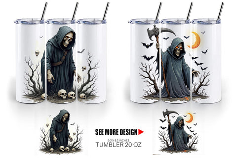 Tumbler Grumpy Grim Reaper Sublimation artnoy 