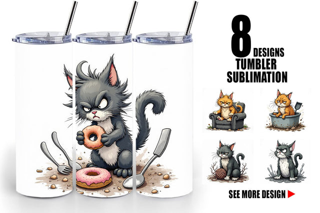 Tumbler Grumpy Kitty Sublimation artnoy 
