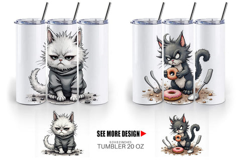 Tumbler Grumpy Kitty Sublimation artnoy 