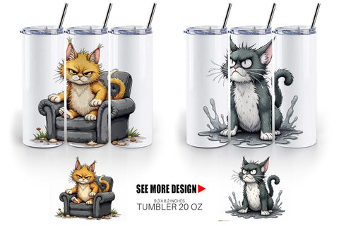 Tumbler Grumpy Kitty Sublimation artnoy 