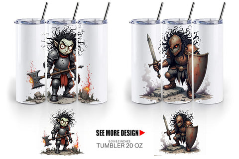 Tumbler Grumpy Knight Sublimation artnoy 