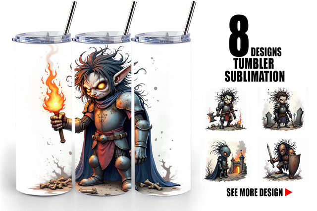 Tumbler Grumpy Knight Sublimation artnoy 