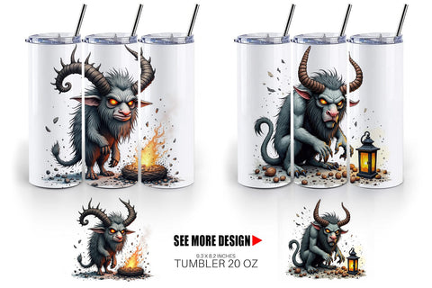 Tumbler Grumpy Krampus Sublimation artnoy 