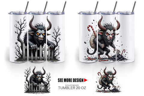 Tumbler Grumpy Krampus Sublimation artnoy 