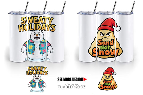 Tumbler Grumpy Melting Snowman Sarcastic Quotes Sublimation artnoy 
