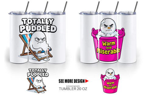 Tumbler Grumpy Melting Snowman Sarcastic Quotes Sublimation artnoy 