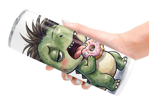 Tumbler Grumpy Monday Dino Sublimation artnoy 