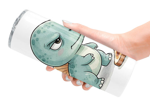 Tumbler Grumpy Morning Dinosaur Coffee Sublimation artnoy 