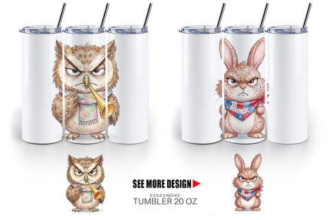 Tumbler Grumpy Patriotic Pets Ink Sublimation artnoy 