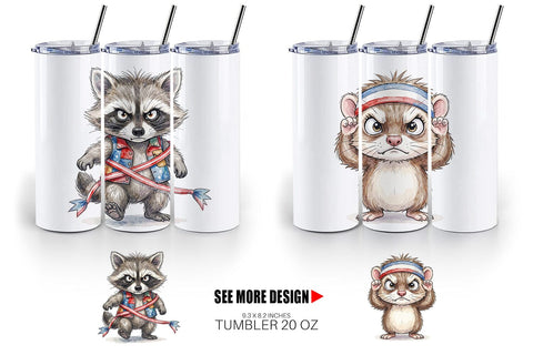 Tumbler Grumpy Patriotic Pets Ink Sublimation artnoy 