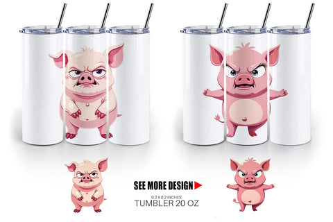 Tumbler Grumpy Pig Sublimation artnoy 