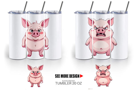 Tumbler Grumpy Pig Sublimation artnoy 