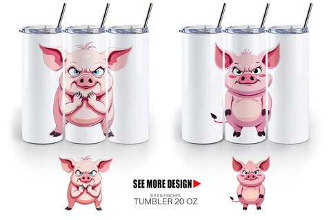 Tumbler Grumpy Pig Sublimation artnoy 