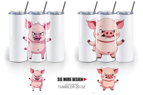 Tumbler Grumpy Pig Sublimation artnoy 